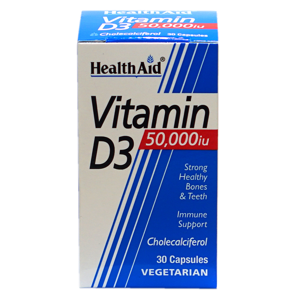 HealthAid Vitamin D3 50,000 Iu Cap 30'S