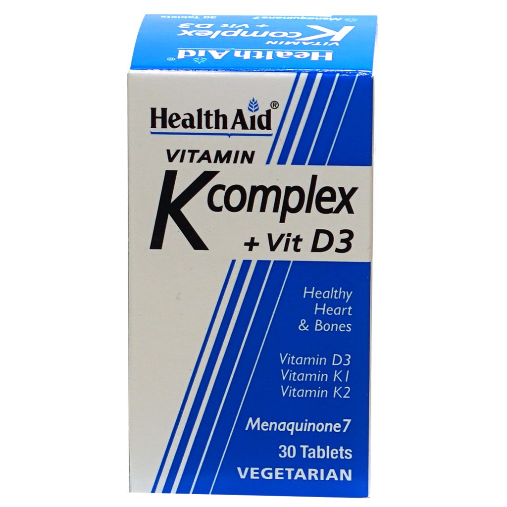 HealthAid Vitamin K Complex +Vit D3 Tab 30'S