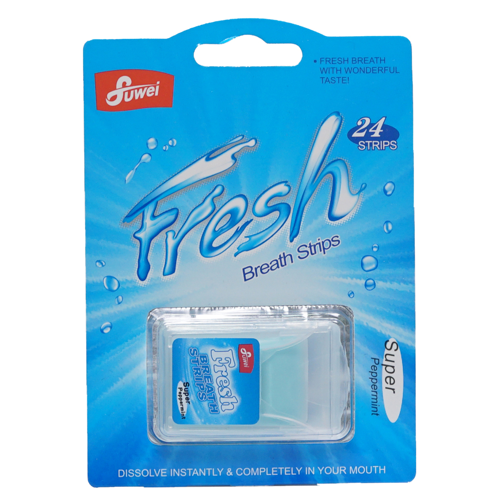 Fuwei Fresh Breath Strips Pepper Mint24'S-