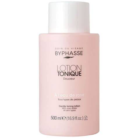 ##Byphasse Gentle Toning Lotion With Rosewater All Skin Types - 500 Ml