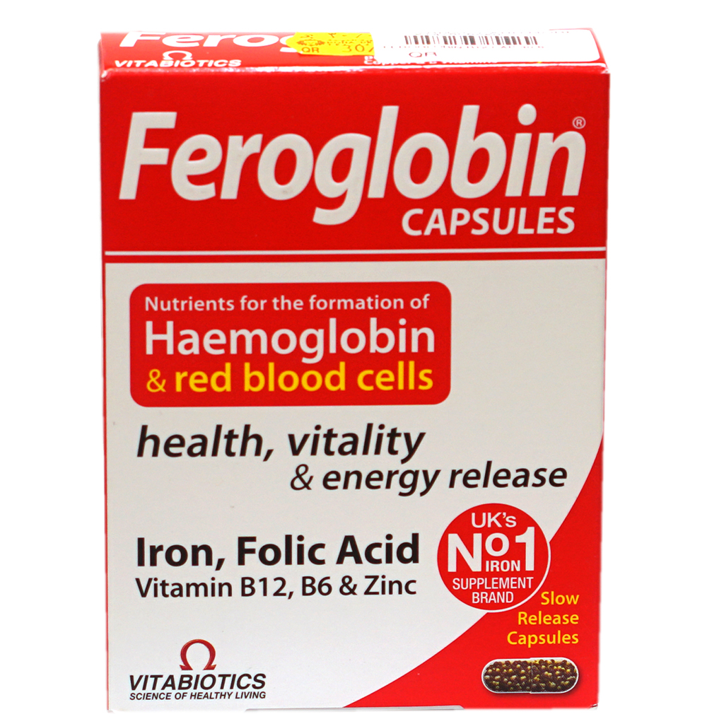 فيروجلوبين فيتامين ب12- كبسول 30