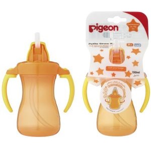 Pigeon Straw Bottle 150Ml Orange#26151