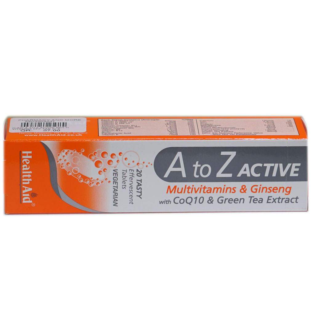HealthAid A To Z Active Multivitamins Eff Tab 20'S
