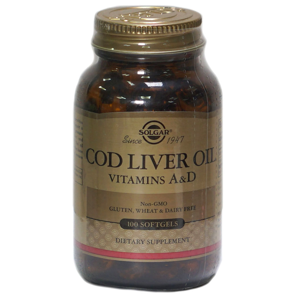 Solgar Norwegain Cod Liver Oil Vitamin A &amp; D Omega 3 Softgel 100'S