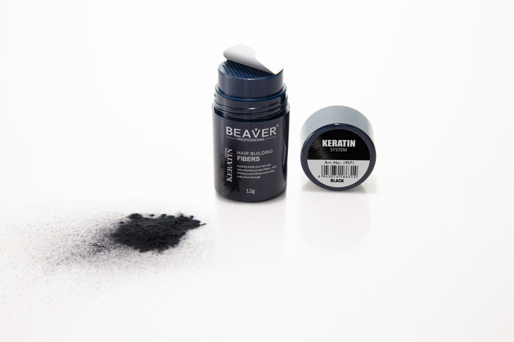 Beaver Keratin Hair Building Fiber - Black