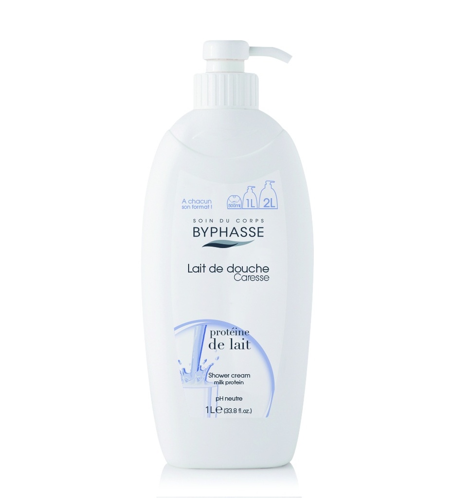 Byphasse Caress Shower Cream Milk Protein - 1 Litter