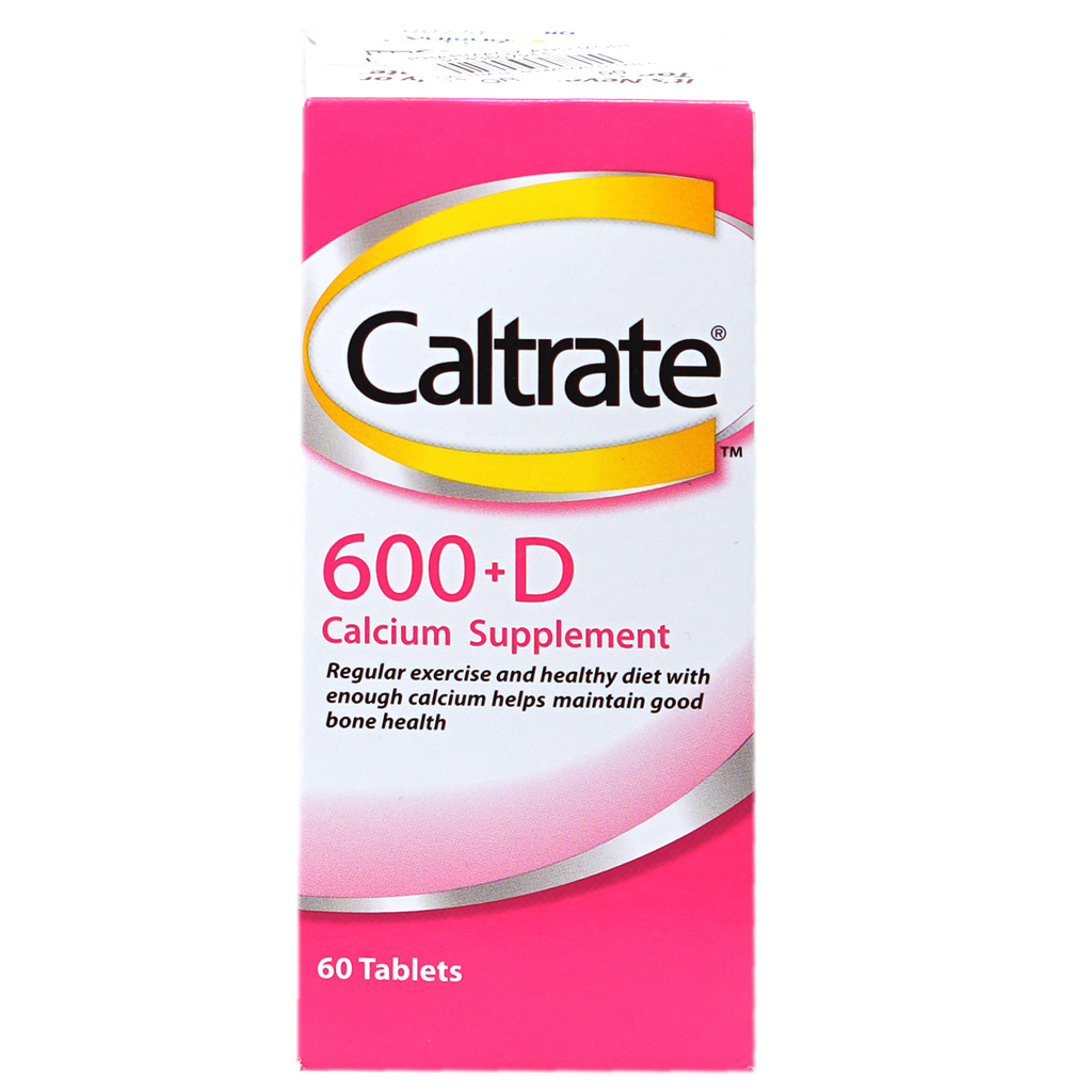 Caltrate 600+ Vitamin D Calcium Supplement, Tablets - 60
