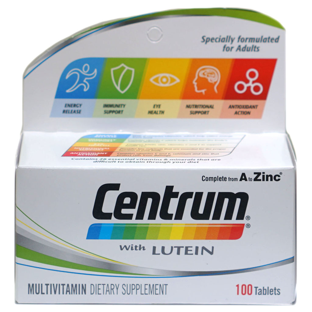Centrum With Lutein Tab 100'S