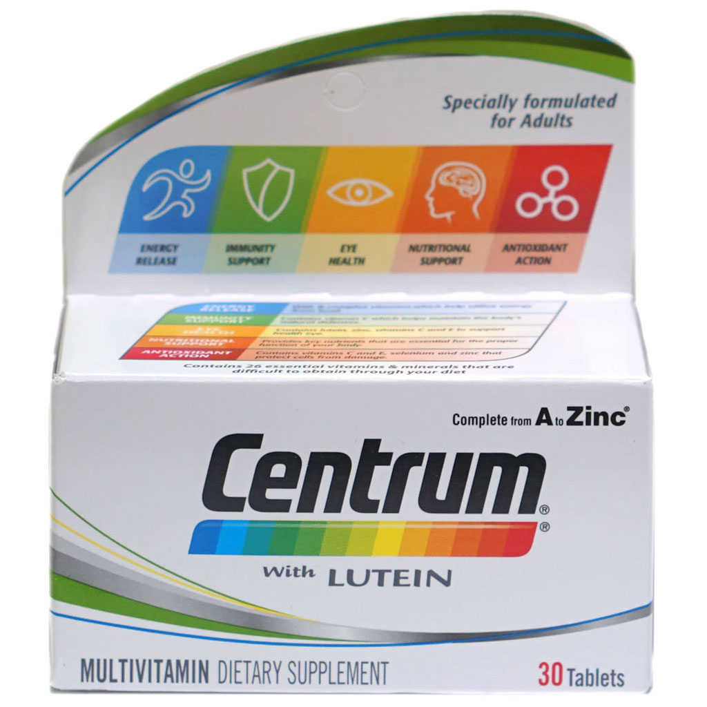 Centrum With Lutein Tab 30'S