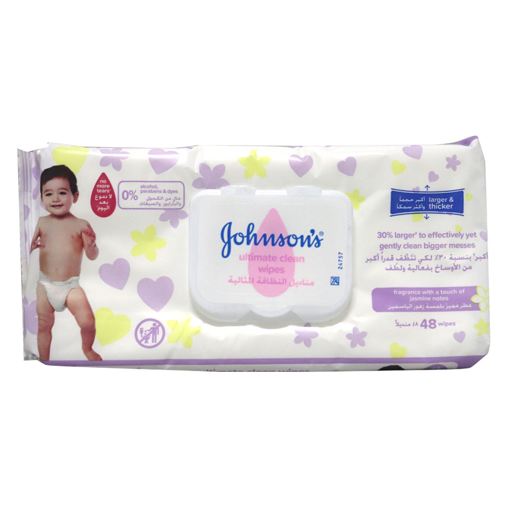 J&amp;J Johnson's Ultimate Cleansing Wipes 48'S