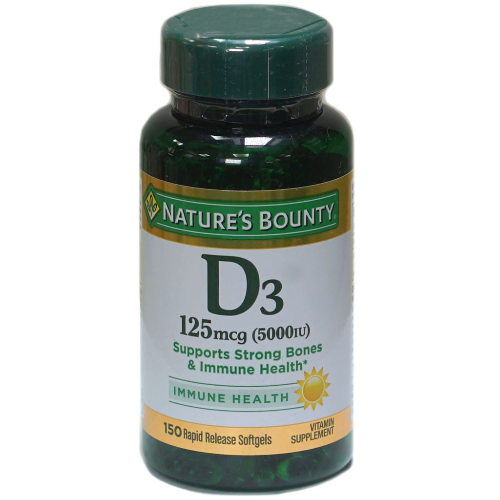 nature's bounty Vitamin D3-5000Iu Cap 150'S