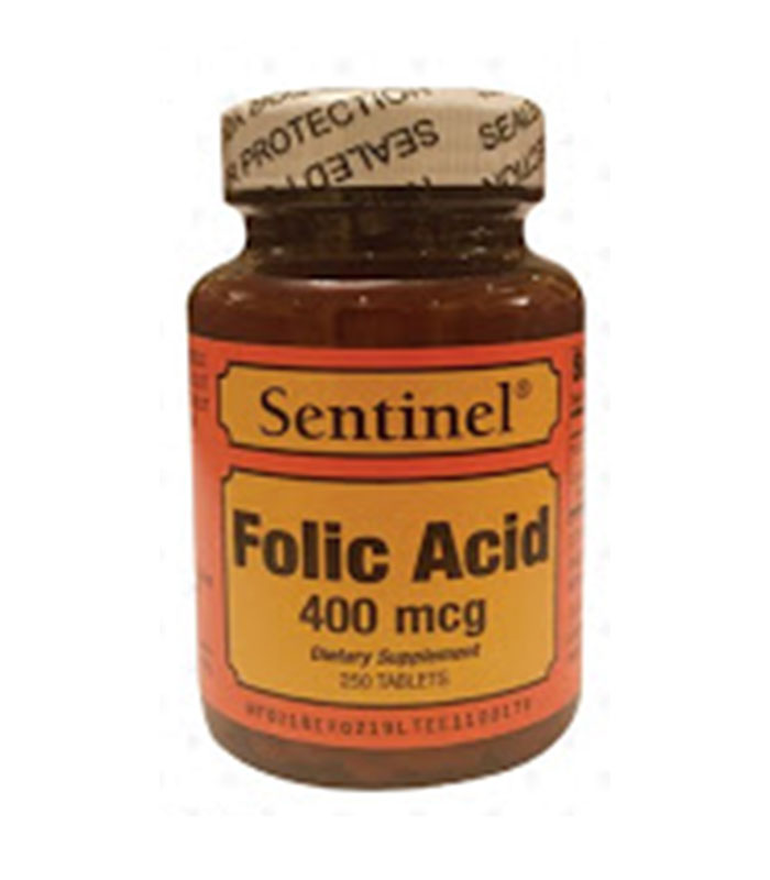 Sentinel Folic Acid 400Mcg Tab 250'S