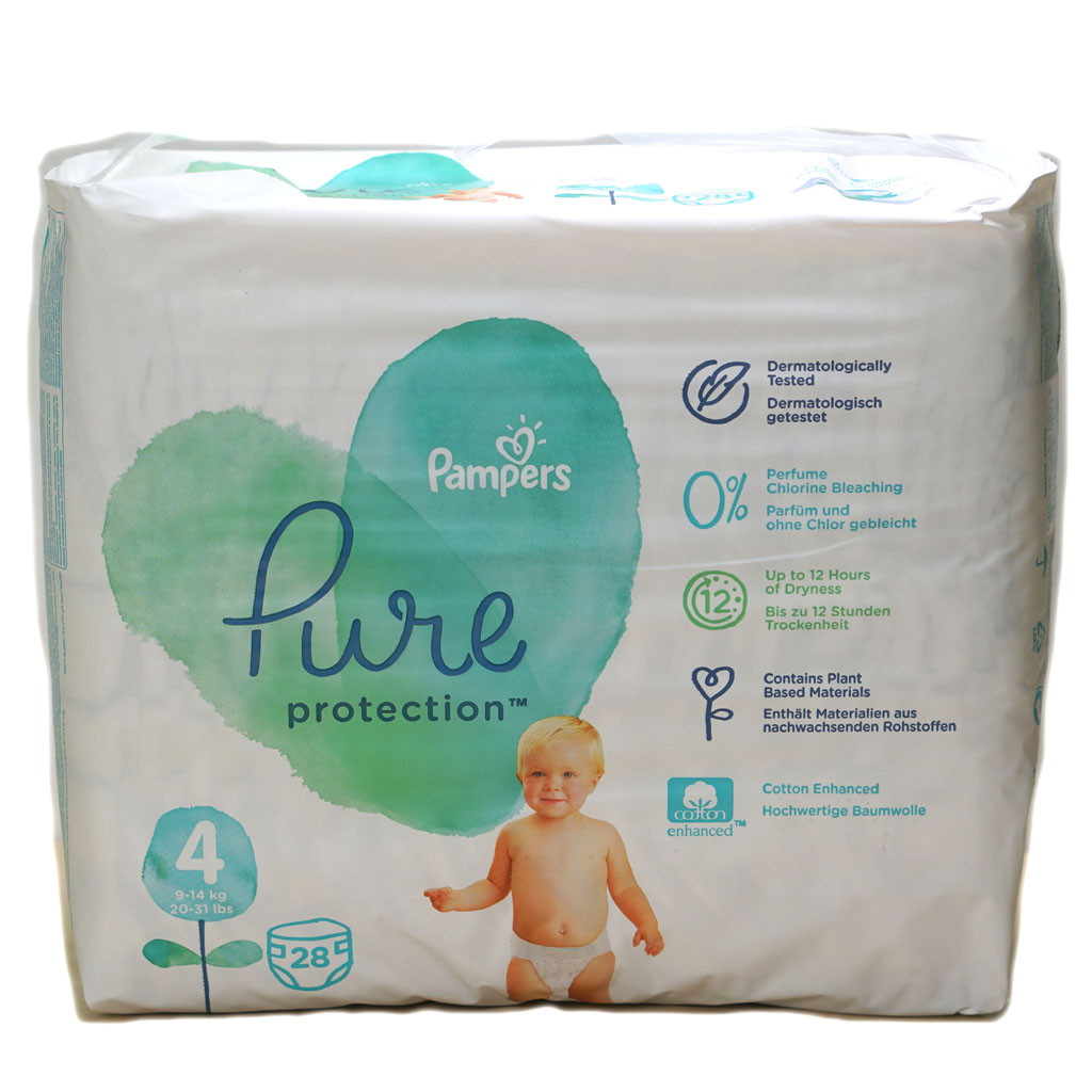 Pampers 4 Pure Protection 28'S