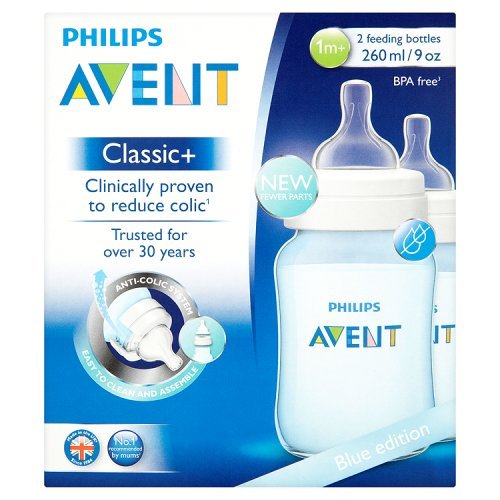 Avent Classic Feeding Bot Blue 2 X 260Ml