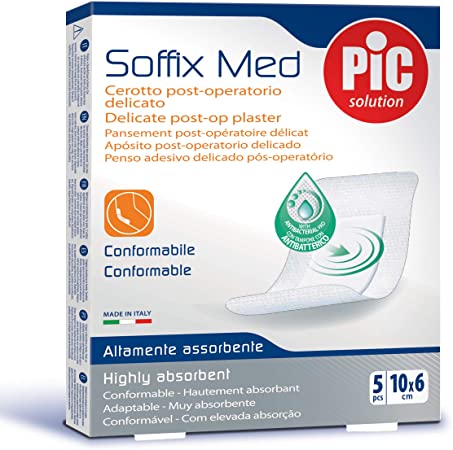 Pic Soffix Med Delicate Post Operation Plaster 10X6Cm 5'S