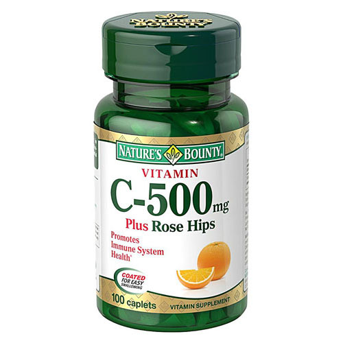 nature's bounty Vitamin C Rose Hips 500Mg 100'S