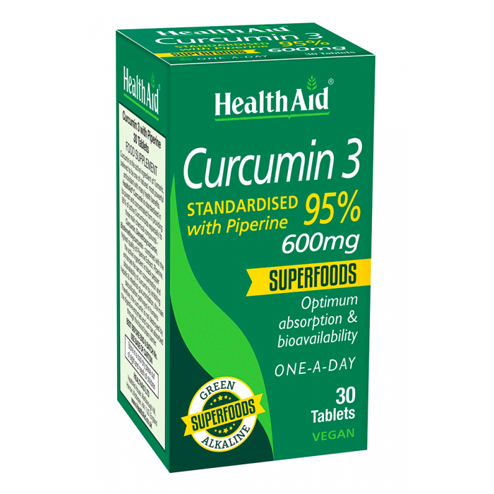 HealthAid Curcumin 3 600Mg Tab 30'S