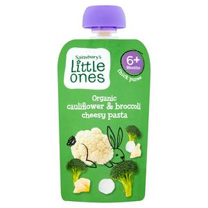 Sainsbury'S Little Ones Organic Cauliflower &amp; Broccoli Cheesy Pasta 6+ Months 120G
