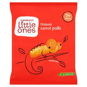 Sainsbury'S Little Ones Organic Carrot Puffs 7+ Months 4 X 12G (48G)