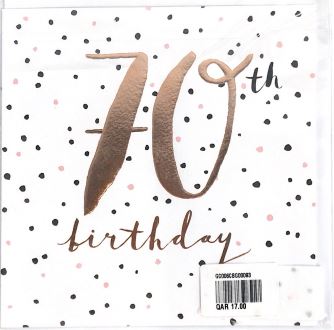 70TH- GREETING CARDSBIRTHDAY