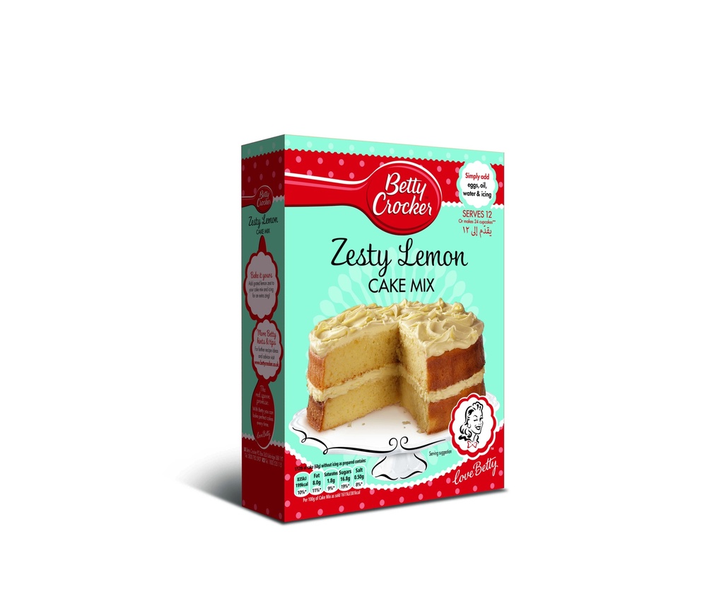 Betty Crocker ZESTY LEMON CAKE MIX 6X425G