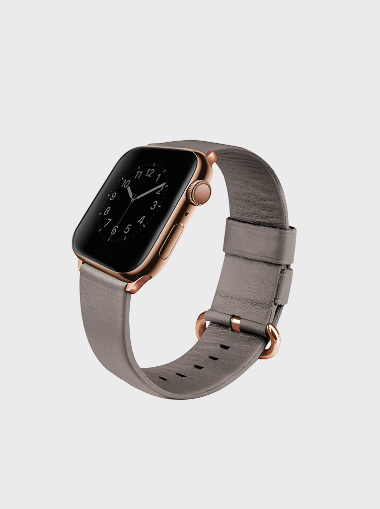 Uniq Mondain Apple Watch 4 Geniune Leather Wrap 44mm - Sand