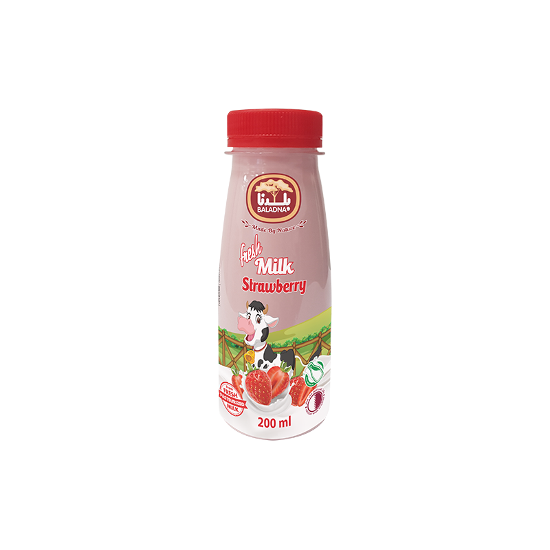 Baladna Fresh Flavored Milk Strawberry 200 Ml/0148