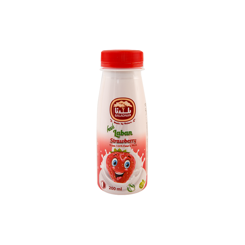 Baladna Flavored Laban Strawberry 200ml/155
