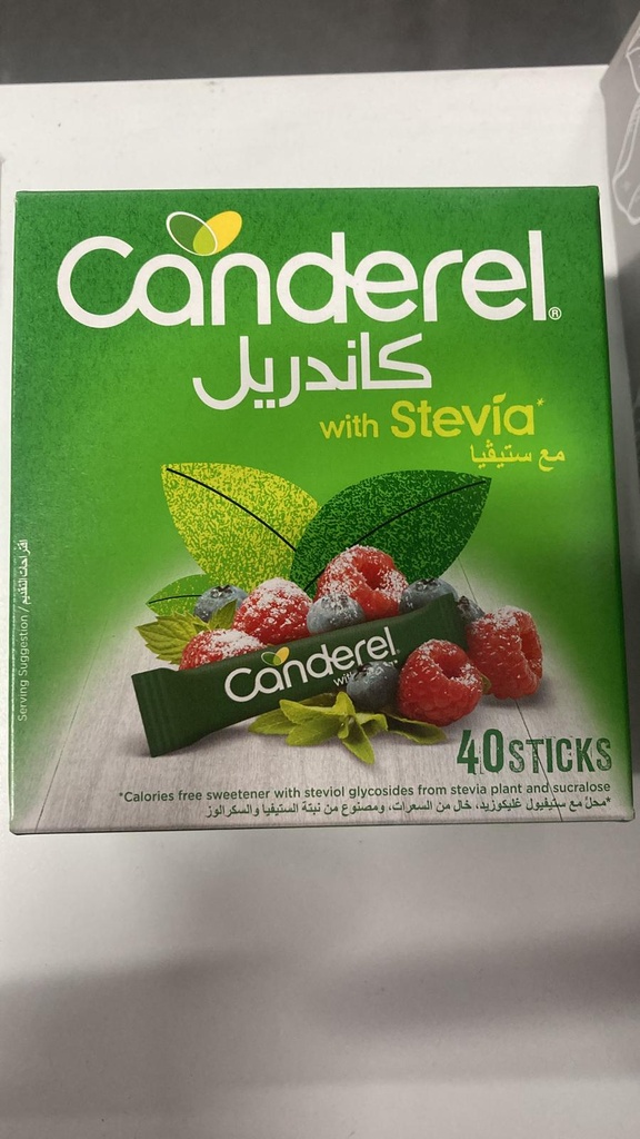 Canderal Green Stevia 40 Sticks Regular