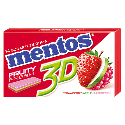 Mentos 3D Gum Strawberry
