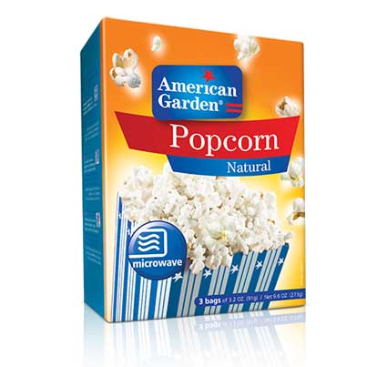 MICROWAVE POPCORN REGULAR-AMERICAN GARDEN 273GM