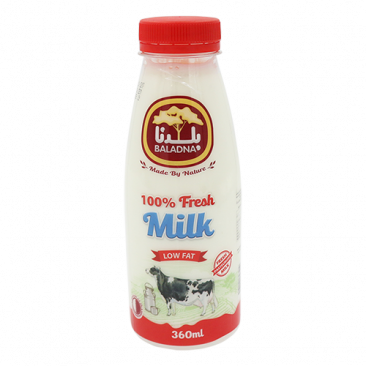baladna milk 360ml low fat