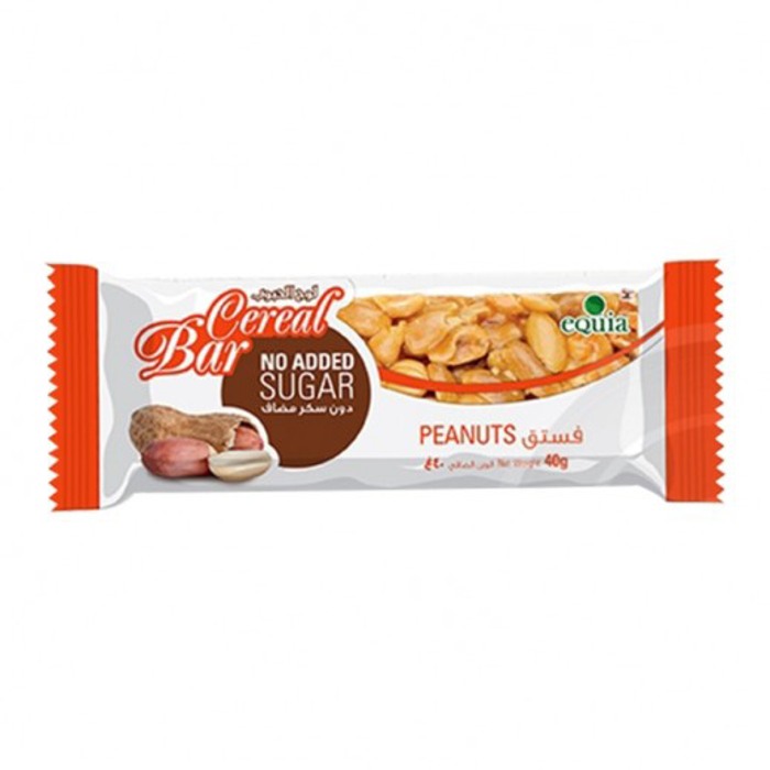 EQUIA CEREAL BAR PEANUTS NO ADDED SUGAR 40G