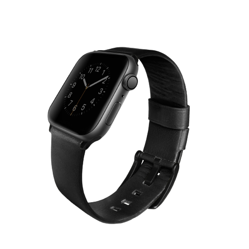 Uniq Mondain Apple watch 4 Genuine Leather strap 44mm - Midnight