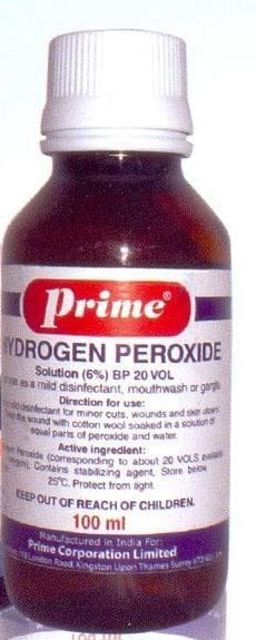 Prime Hydrogen Peroxide 6% 100Ml With Spr