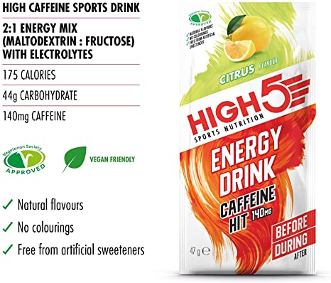 High-5 Energy Mix Powder Citrus With Caffeine 47Grams