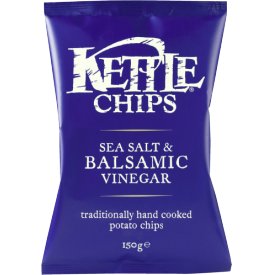 KETTLE CHIPS SEA SALT &amp; BALSAMIC VINEGAR 150G*8