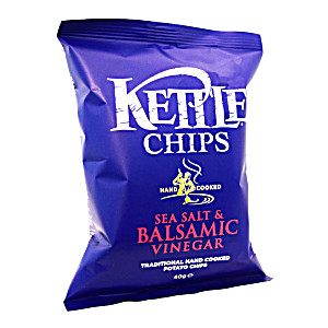 KETTLE CHIPS SEA SALT &amp; BALSAMIC VINEGAR 40G*18