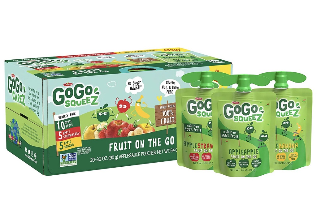 GoGo squeeZ عصير التفاح ، حزمة متنوعة