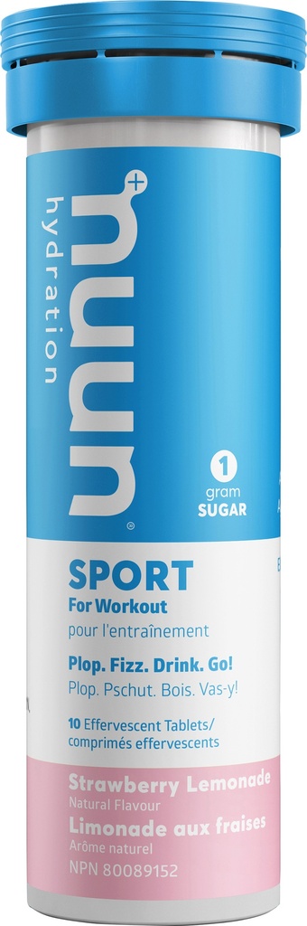 Nuun Sport: Electrolyte Drink Tablets, strawberry lemonade