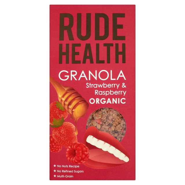 Rude Health Organic Granola Strawberry &amp; Raspberry Granola 450G