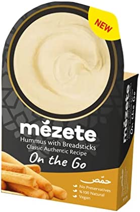 MEZETE Hummus Dip and Go with Bread Sticks 92 gm