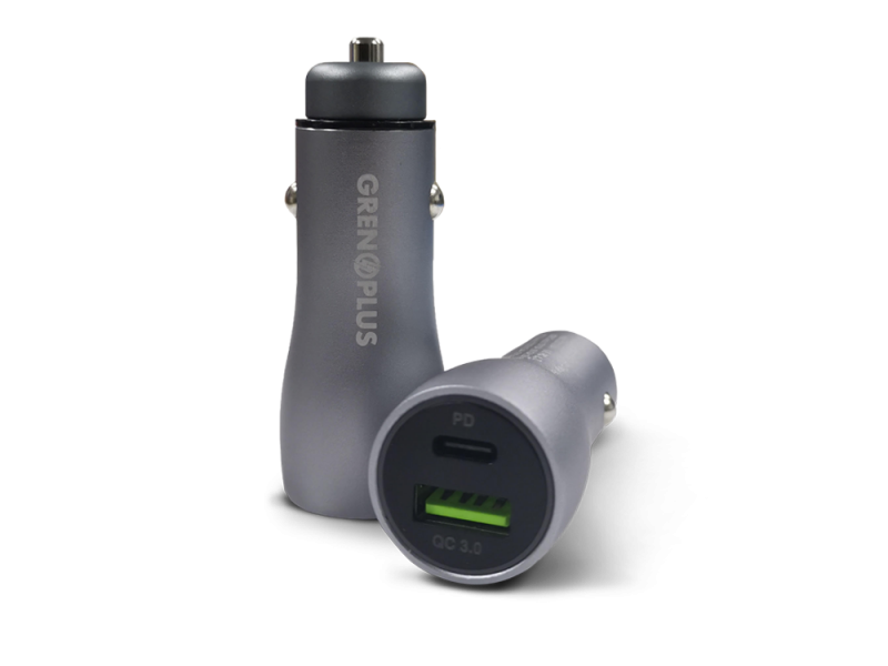 Grenoplus Dual port Car Charger 45W - SpaceGrey