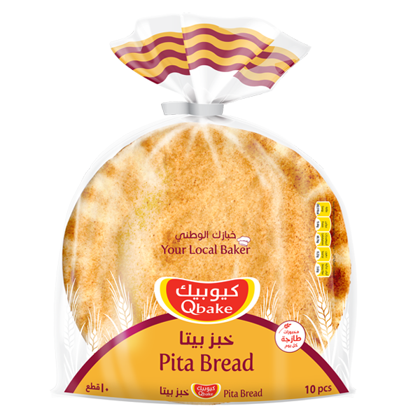 Qbake Pita Bread White Small 625Gm 10 Pcs