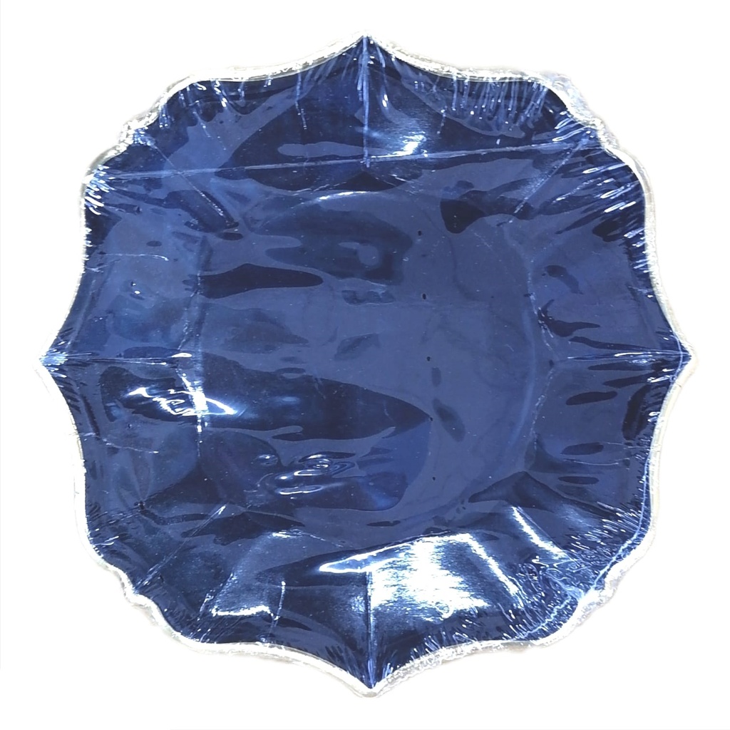 NAVY BLUE DESSERT PLATES  (PACK OF 8)