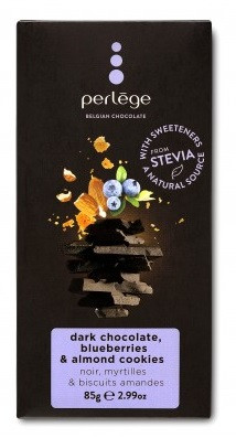 PERLEGE  DARK CHOCOLATE BLEUBERRIES &amp; ALMOND COOKIES 85gm