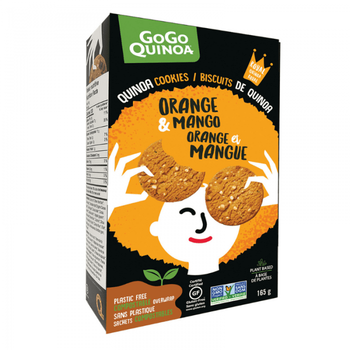 GO GO QUINOA ORANGE AND  MANGO COOKIE 165gm