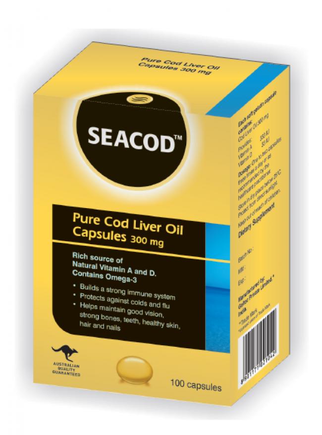 Geltec Seacod Omega  3 Fish Oil 1000Mg 100S