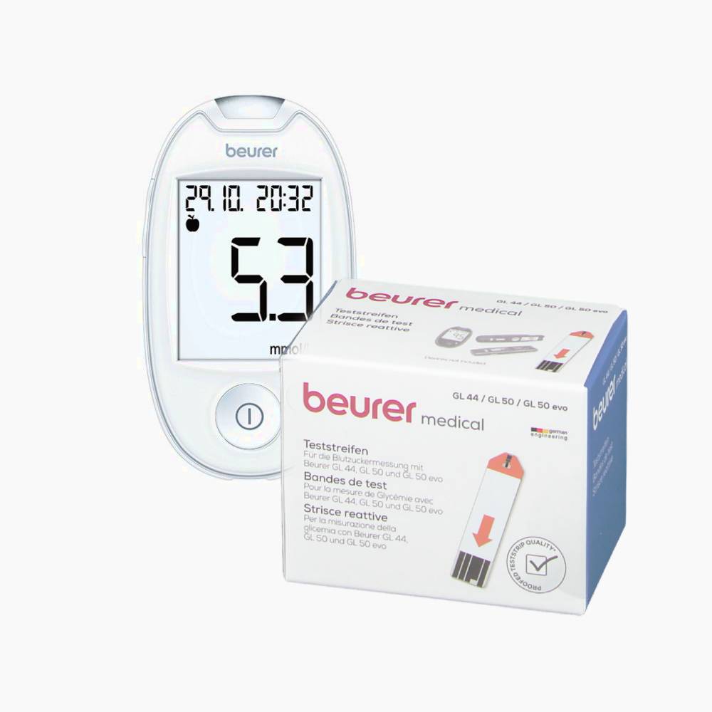 Beurer Blood Glucose Monitor Gl44+50 Strips
