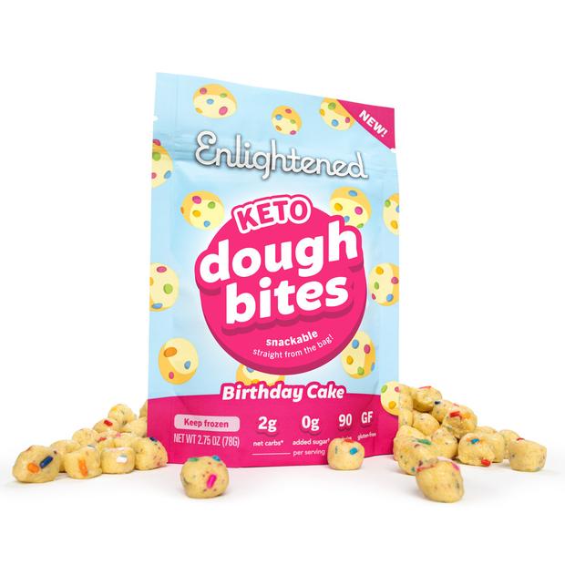 ENLIGHTENED KETO COOKIE DOUGH BITES BIRTHDAY CAKE78G